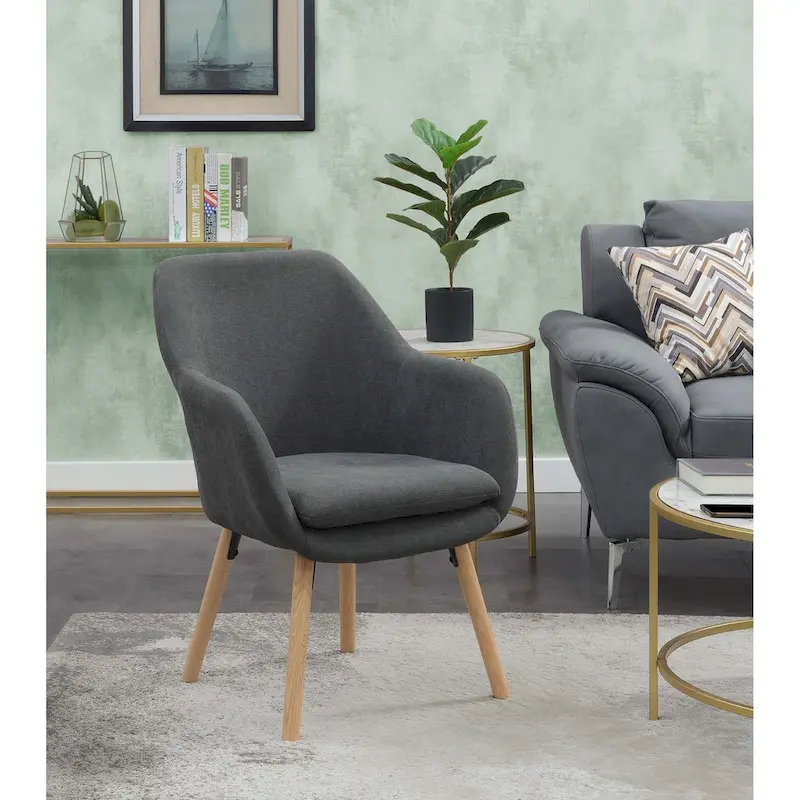 Convenience Concepts Take a Seat Charlotte Wingback Upholstered Accent Armchair