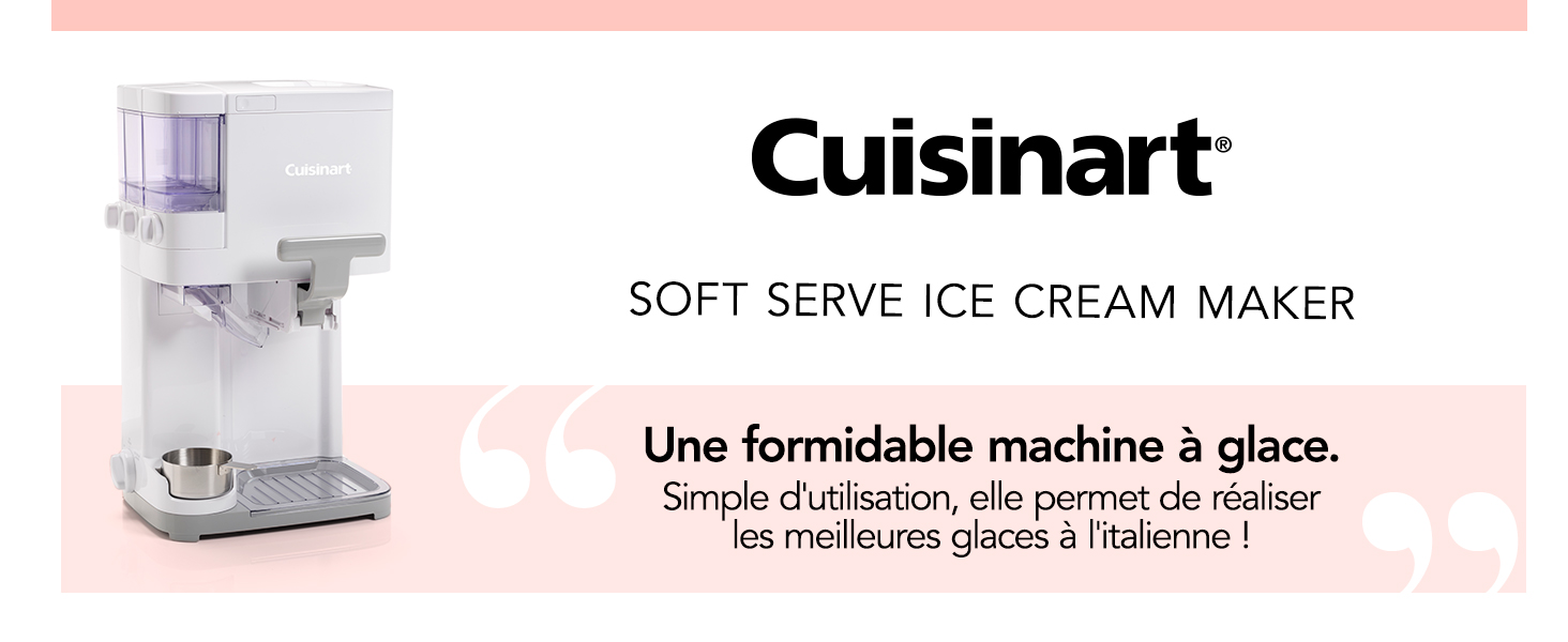 Cuisinart, machine à glace, ICE48E, sorbetière, glace à l'italienne maison, crème glacée