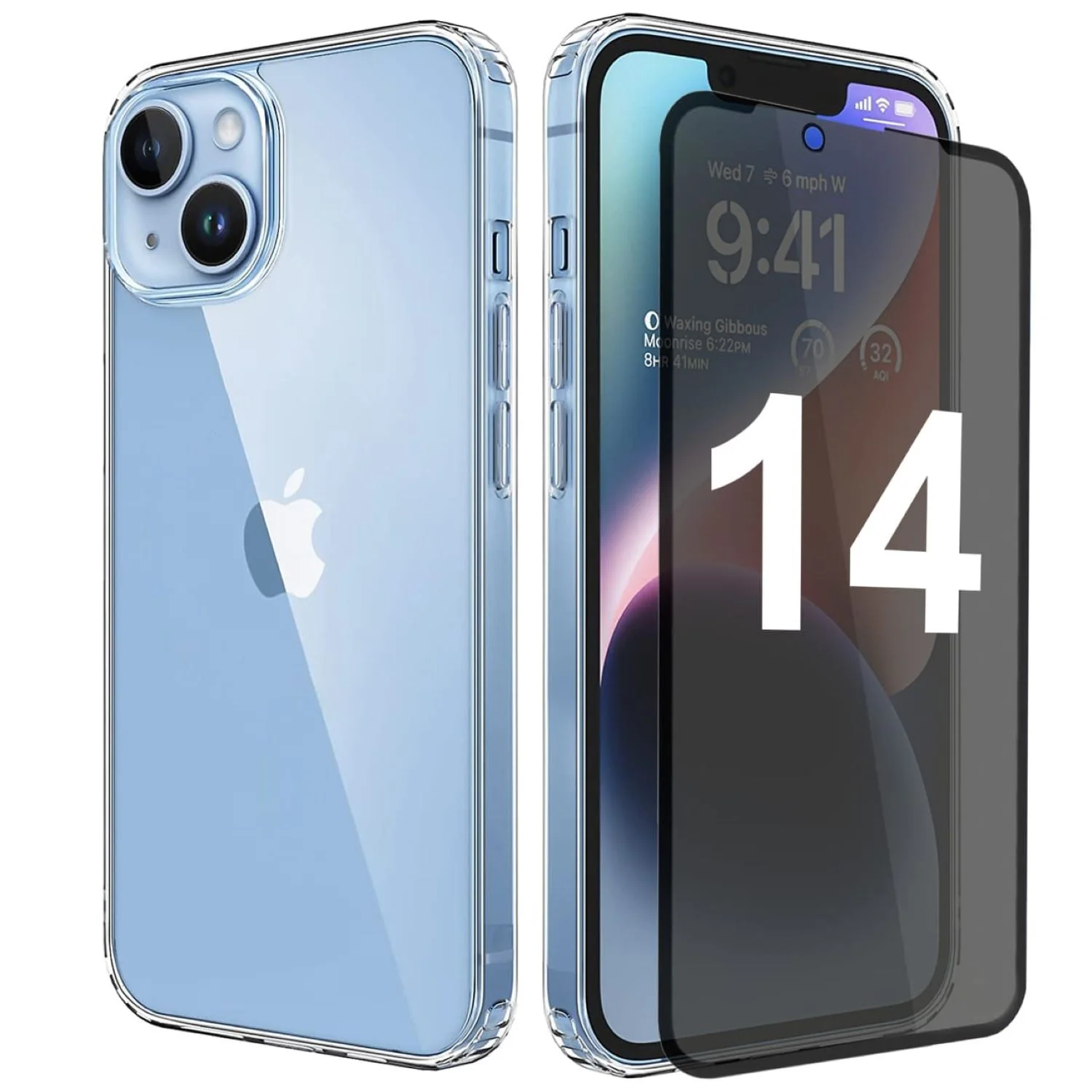 Transparente H��lle f��r iPhone mit Displayschutz