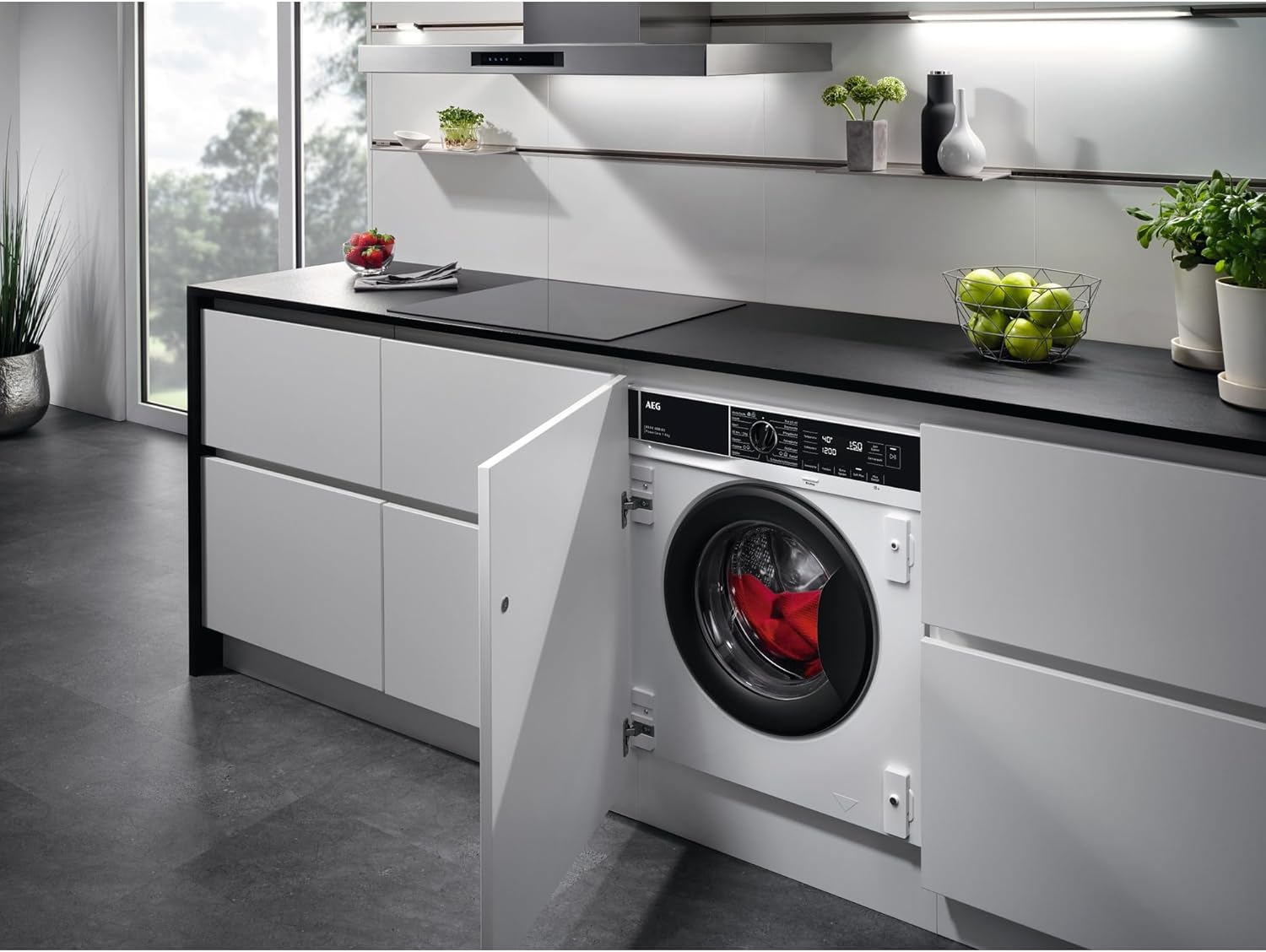 AEG L7WBA60680 Waschtrockner / DualSense - schonende Pflege / 8 kg Waschen / 5 kg Trocknen / D / energiesparend / Mengenautomatik / Nachlegefunktion / ProSteam - Auffrischfunktion / 1600 U/min Weiß
