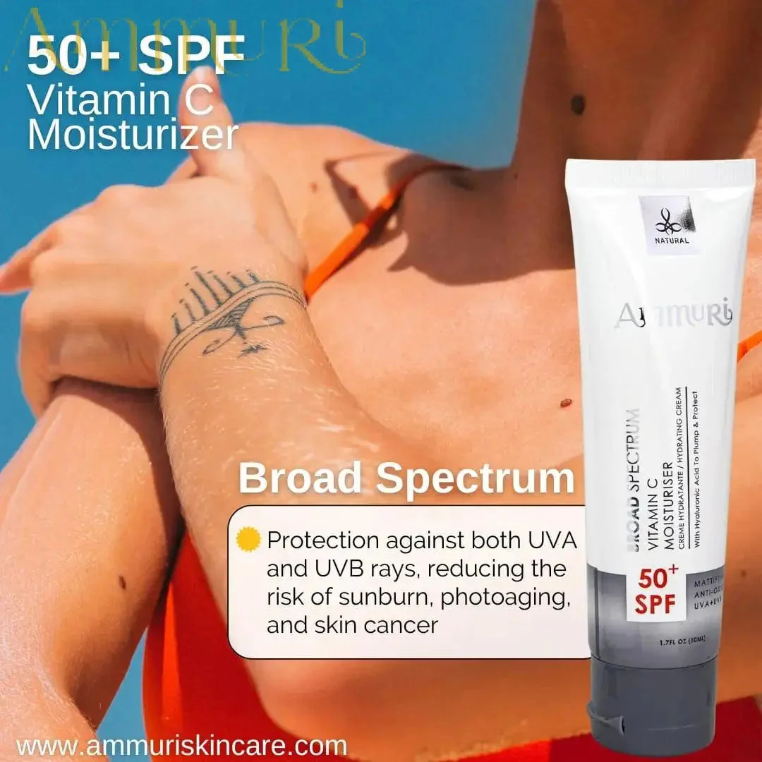 Vitamin C Day Cream SPF 50 for Brightening & UV Protection | Ammuri
