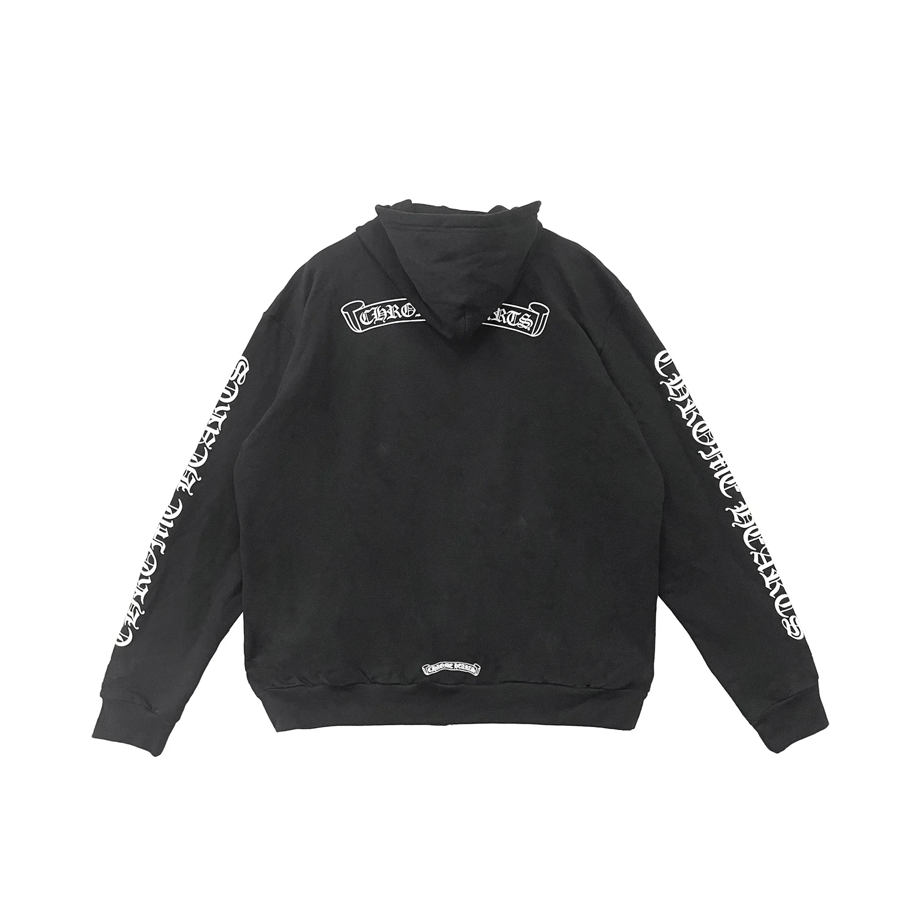 Chrome Hearts Scroll Logo Zip Up Hoodie