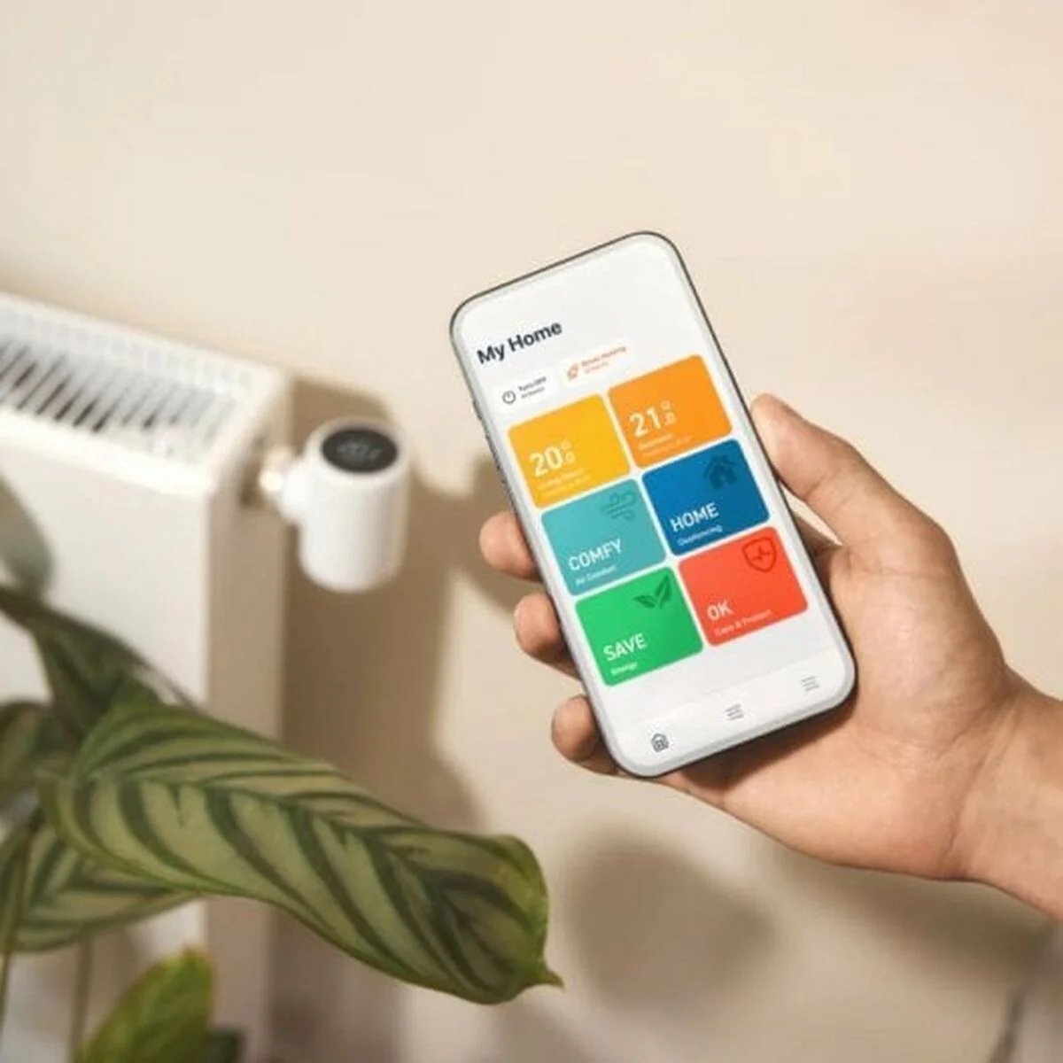 2025 Termostato inteligente para radiador – Control vía aplicación e integración Smart Home, fácil instalación, eficiente energéticamente, compatible con radiadores estándar