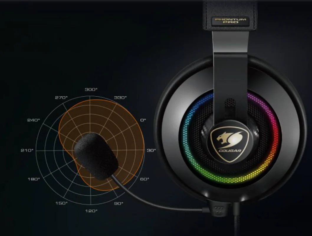 2025 Audífonos Gamer Cougar Phontum Pro Prix USB 7.1 – Multiplataforma