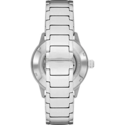 Emporio Armani Meccanico Automatic Blue Dial Silver Steel Strap Watch AR60052