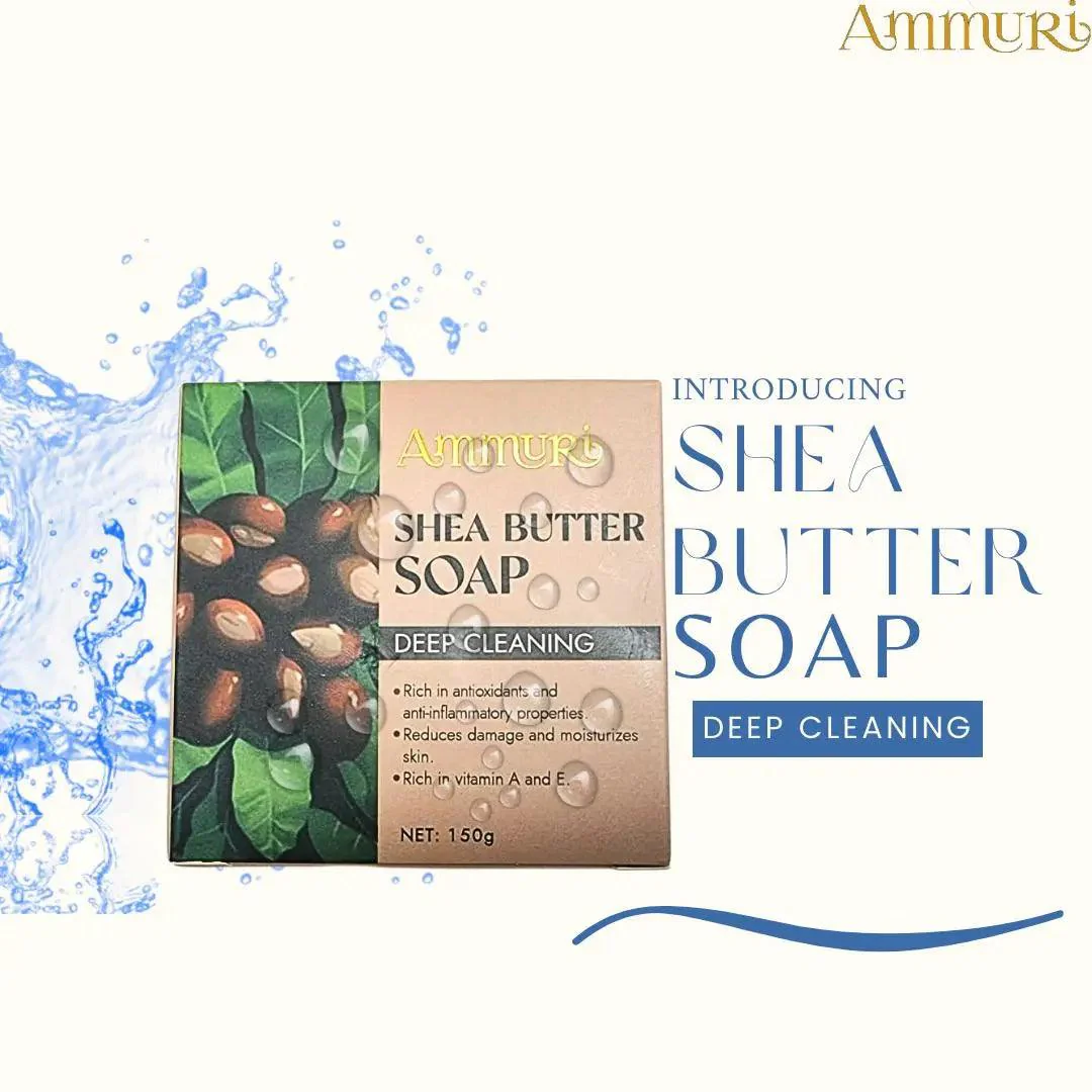 Ammuri Shea Butter Luxury Bar Soap - Soften Soothe Pamper Skin Daily 250g