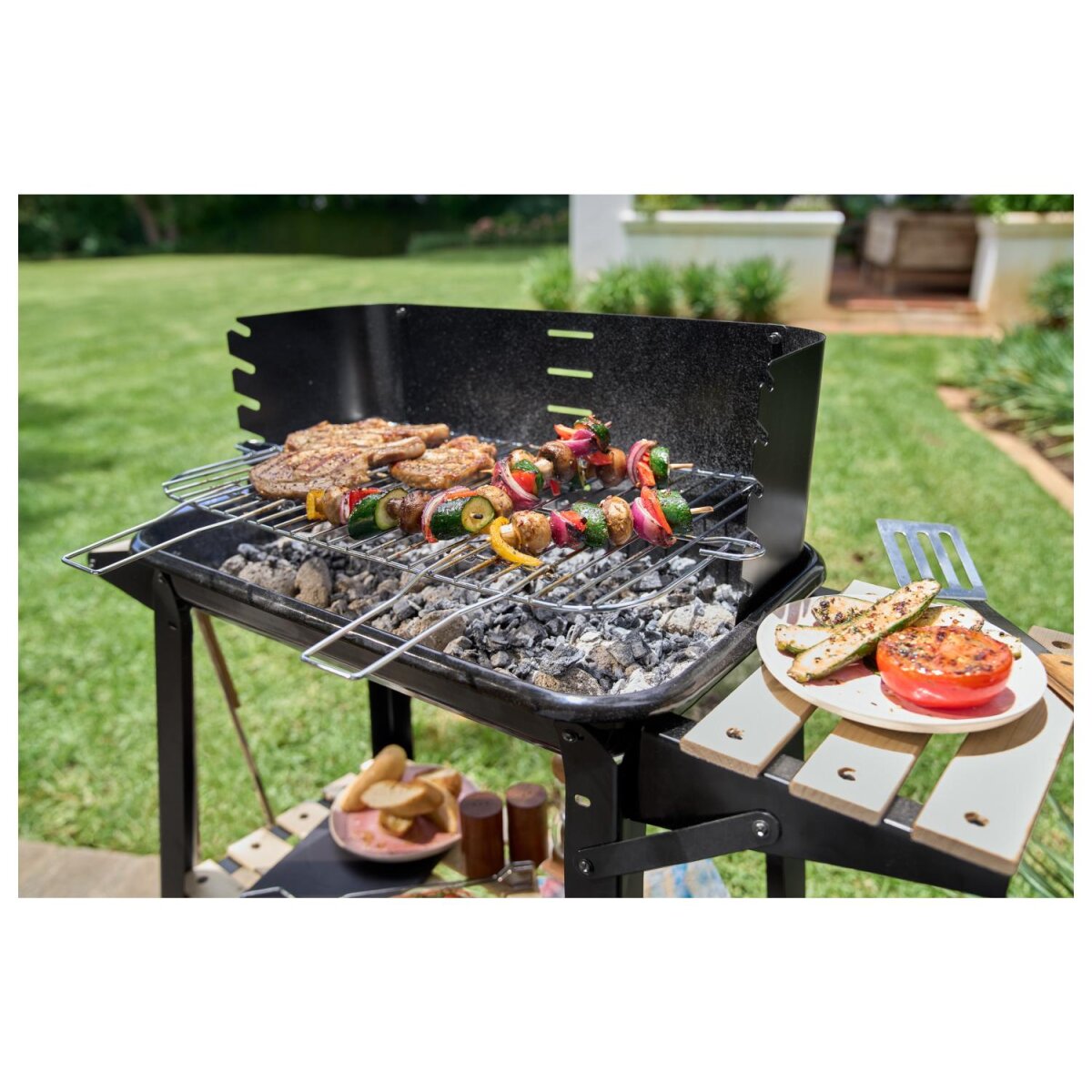 GRILLMEISTER Grillwagen »Kansas«, mit Windschutzblende - B-Ware sehr gut