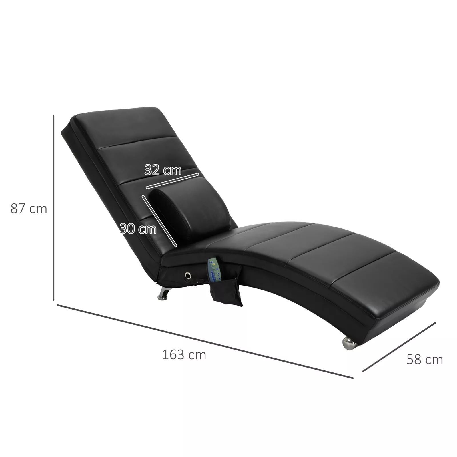 2025 Sillón reclinable con función de masaje – Diseño Zero-G – Negro