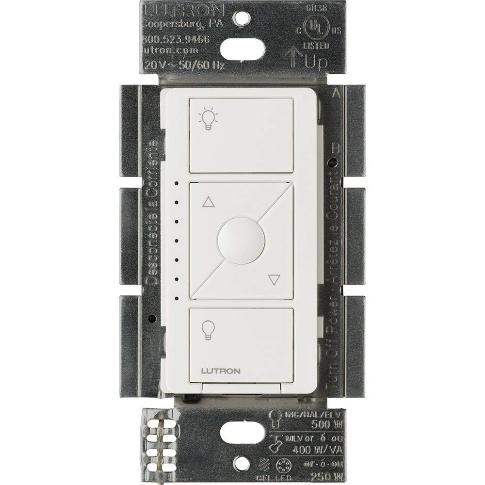 Lutron Caseta ELV+ Smart Dimmer Switch, 250W LED, Alexa Compatible, White, 2-Pack