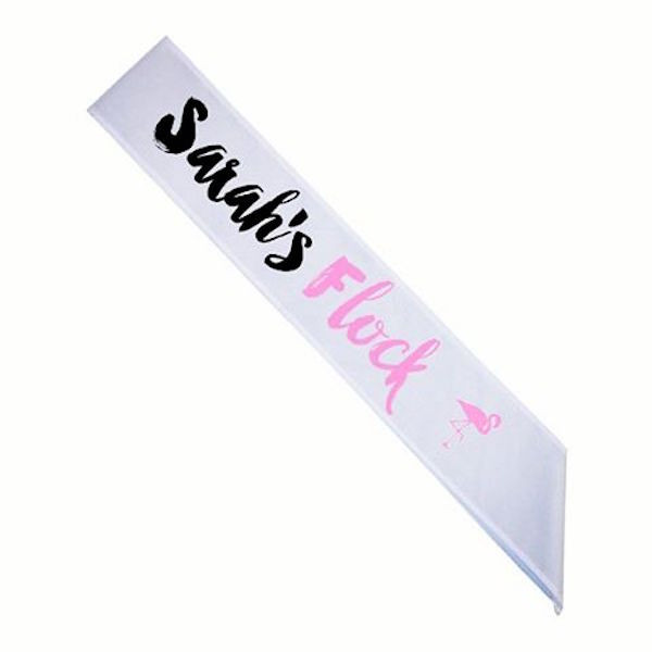Custom Pageant Wedding Blank White Satin Quality Sashes 60