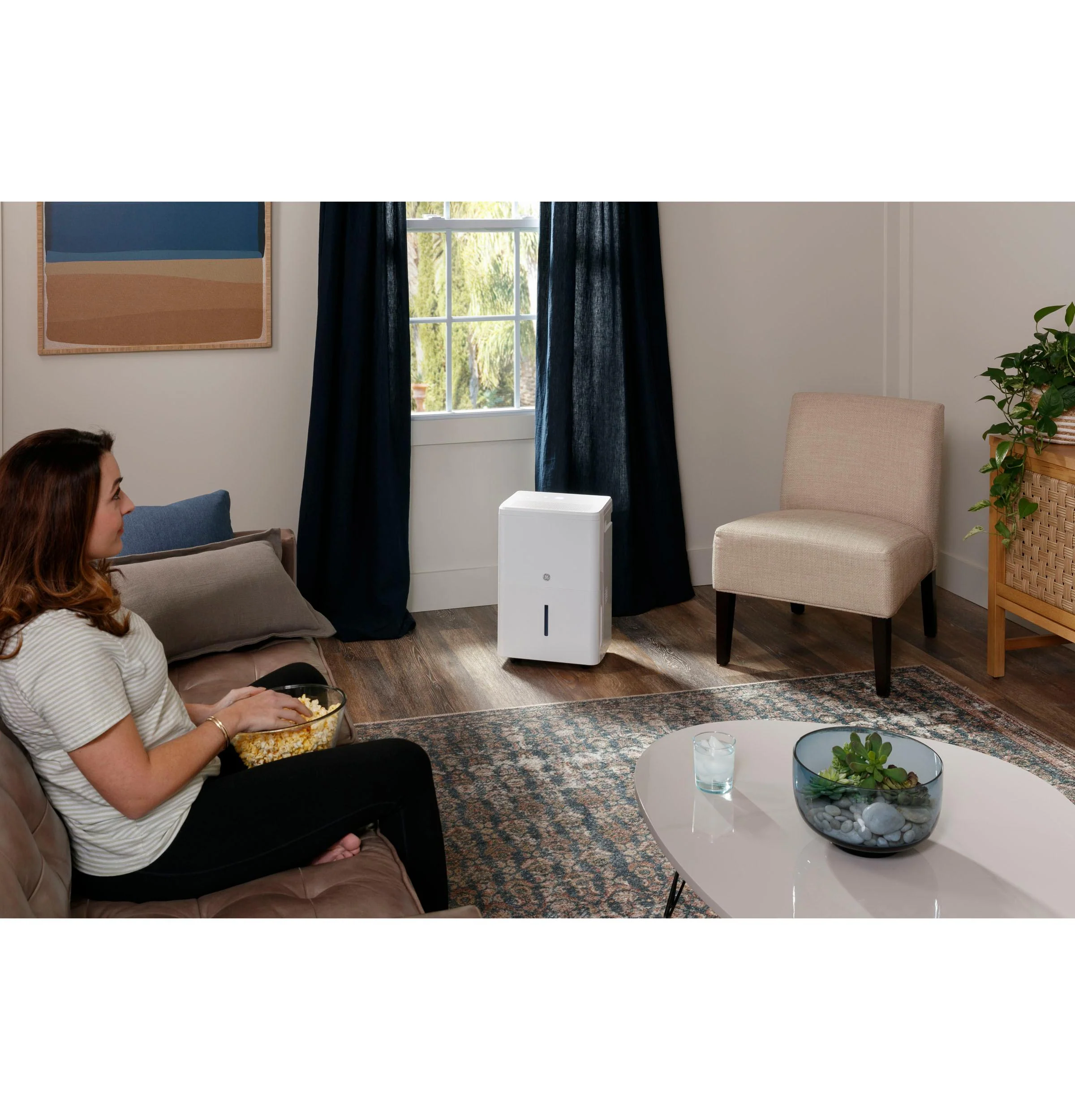 2025 GE Appliances ADHR35LB – Deshumidificador Portátil de 35 Pintas Certificado Energy Star® con Smart Dry