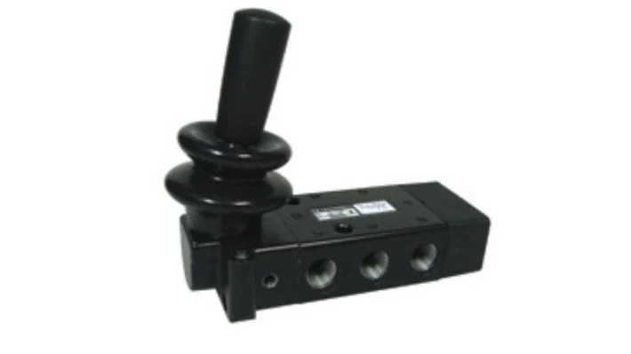 Norgren X3047802, Super X 5/2 manual valve, Black, Lever/Spring, 16N, G1/8