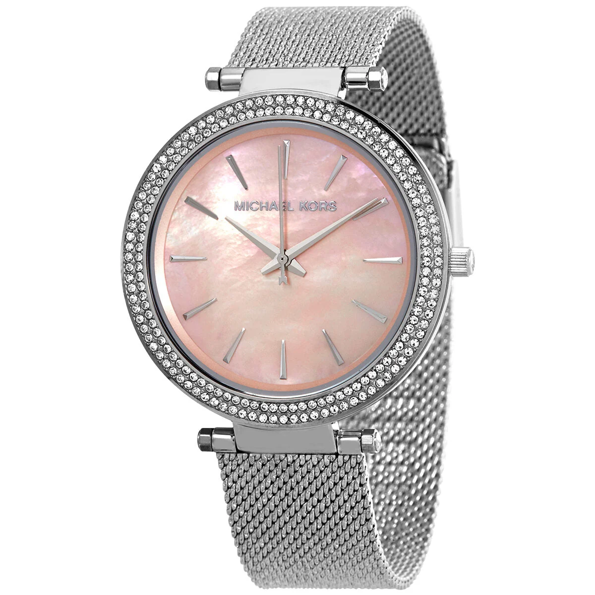 Michael Kors Darci Pink MOP Dial Silver Mesh Women's Watch - MK4518