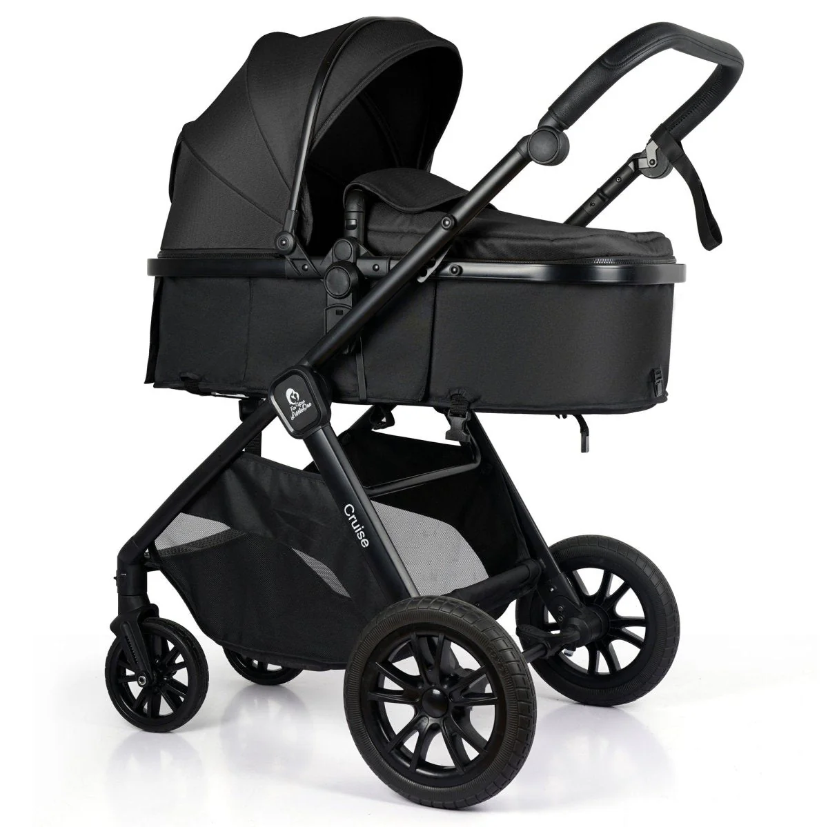 For Your Little One Cruise 3 In 1 Travel System With Car Seat - Eclipse Black (Free Cupholder / Seat Liner Included!)