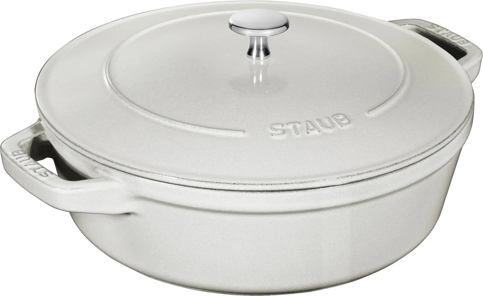 2025 Cocotte de 4 piezas, 24 cm, redonda, Trufa Blanca, apilable
