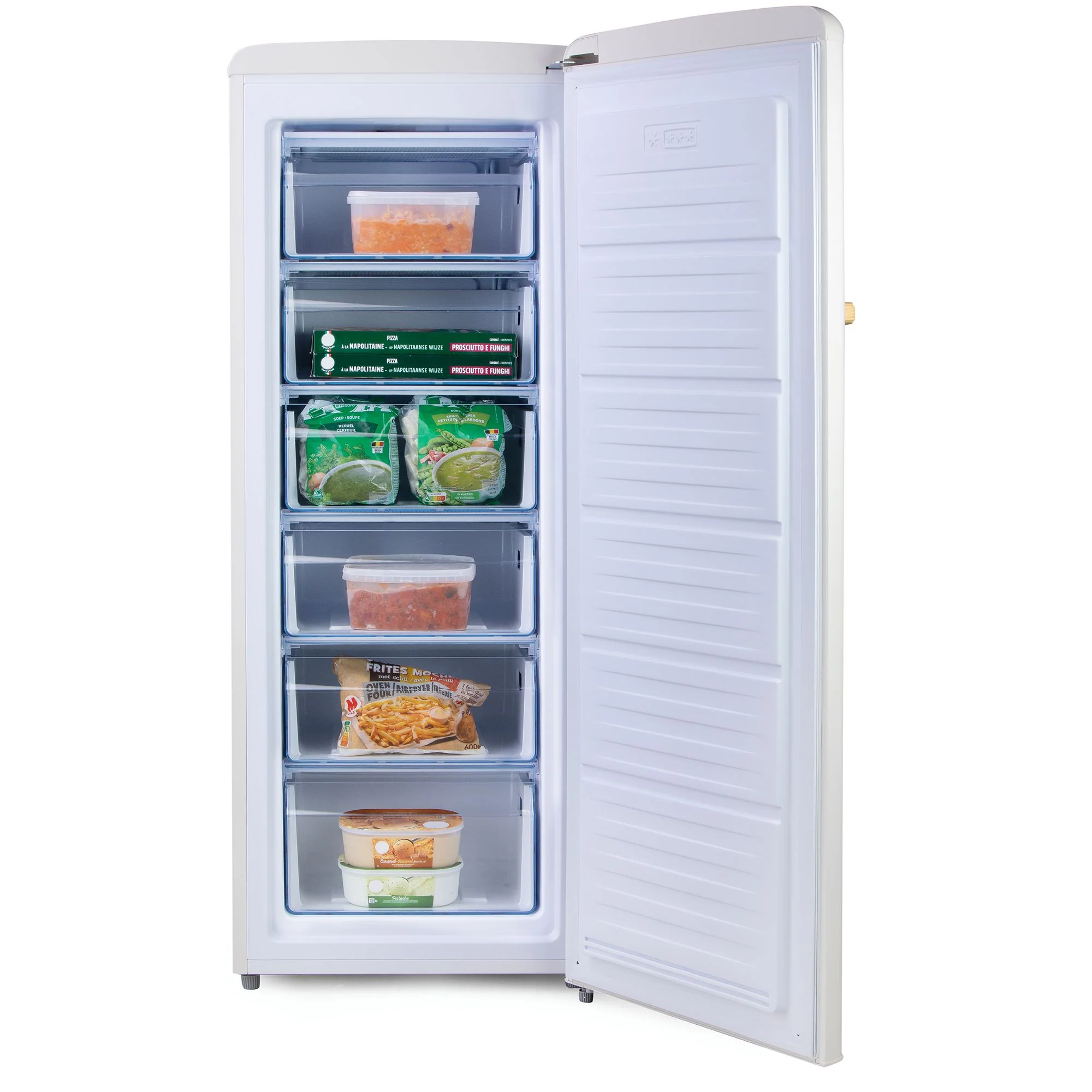 Domo Gefrierschrank DO91711R, 155 Liter, Retro-Look