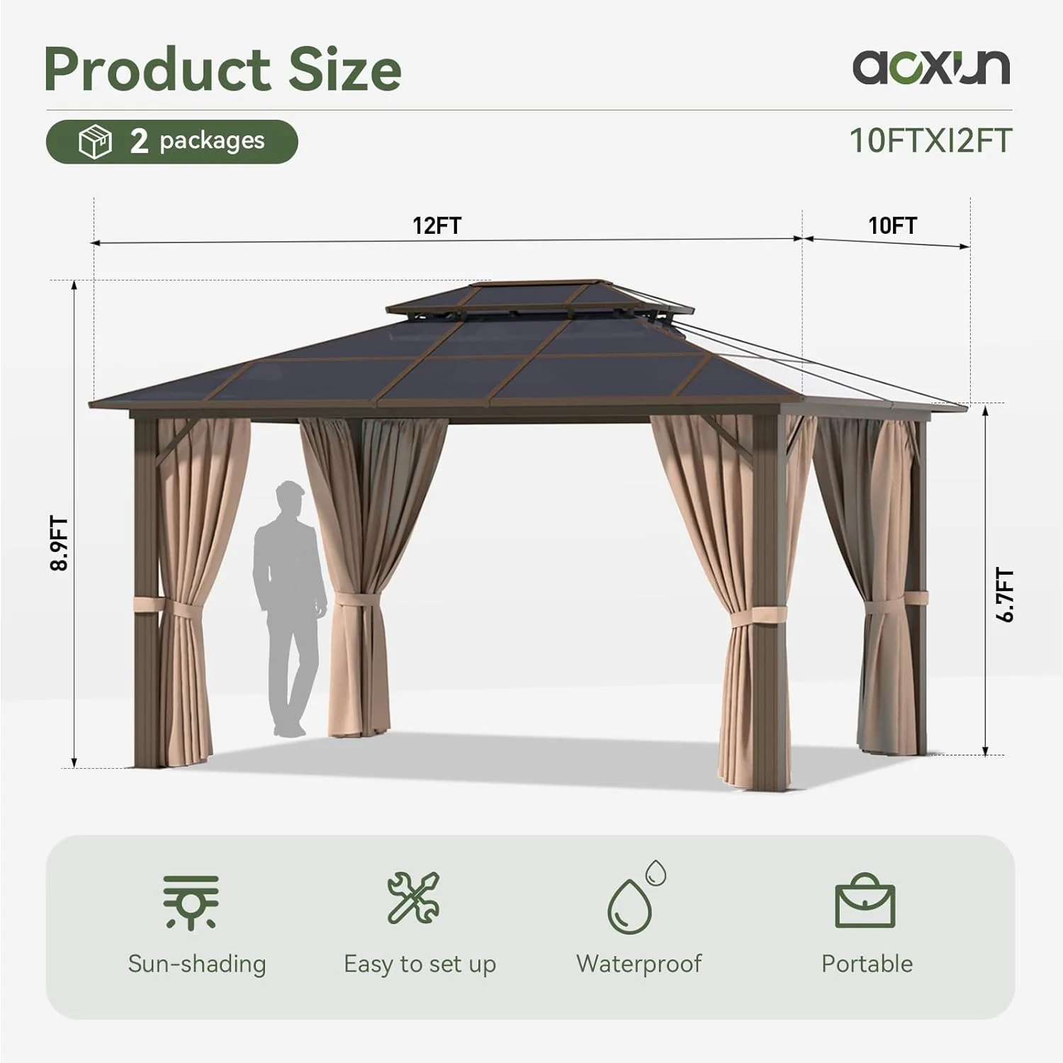 Polycarbonate Hardtop Gazebo