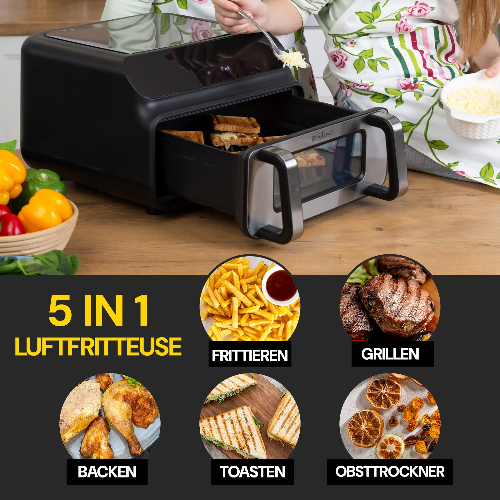 2025 Freidora de aire caliente Rosmarino Infinity MasterPro 