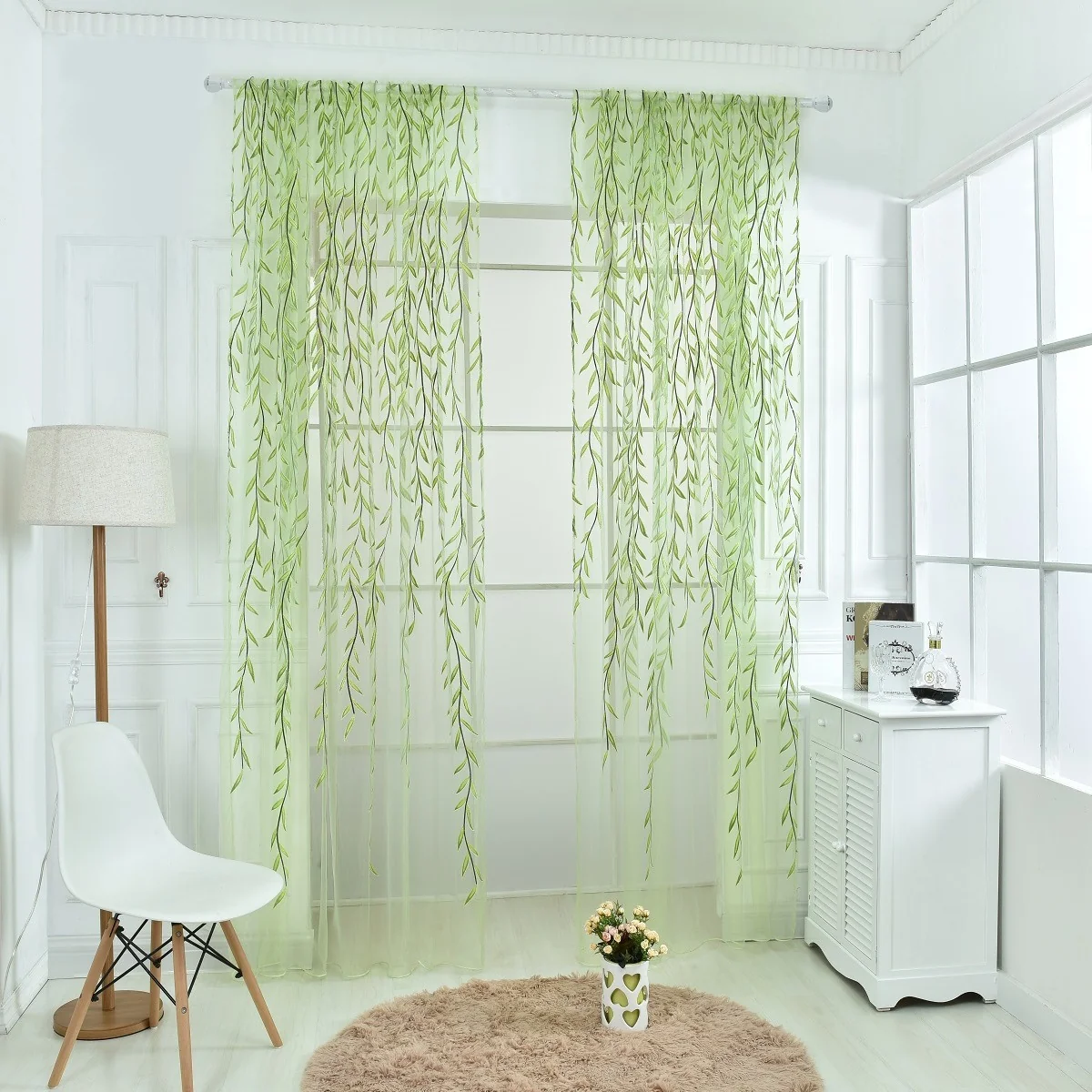 Dinevora Wicker Print Window Curtain