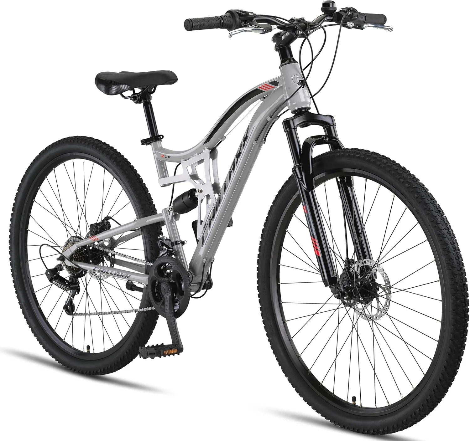 Chillaxx Bike Falcon Premium Mountainbike in 24,26,27.5 und 29 Zoll - Fahrrad f��r Jungen, M?dchen, Damen und Herren - Scheibenbremse- 21 Gang-Schaltung - Vollfederung