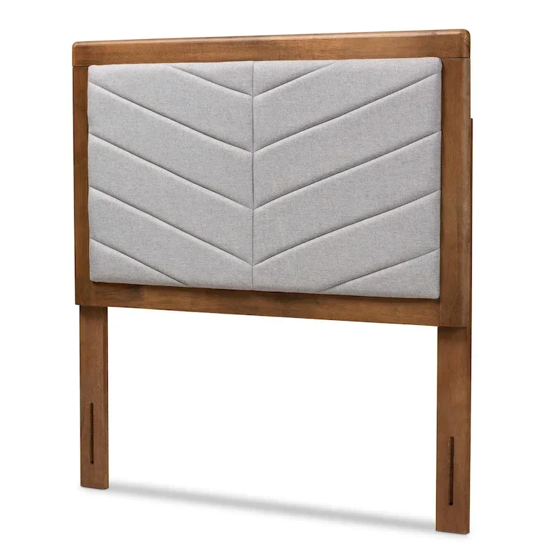 Iden Twin Headboard in Grey - Modern and Contemporary Fabric and Wood Design