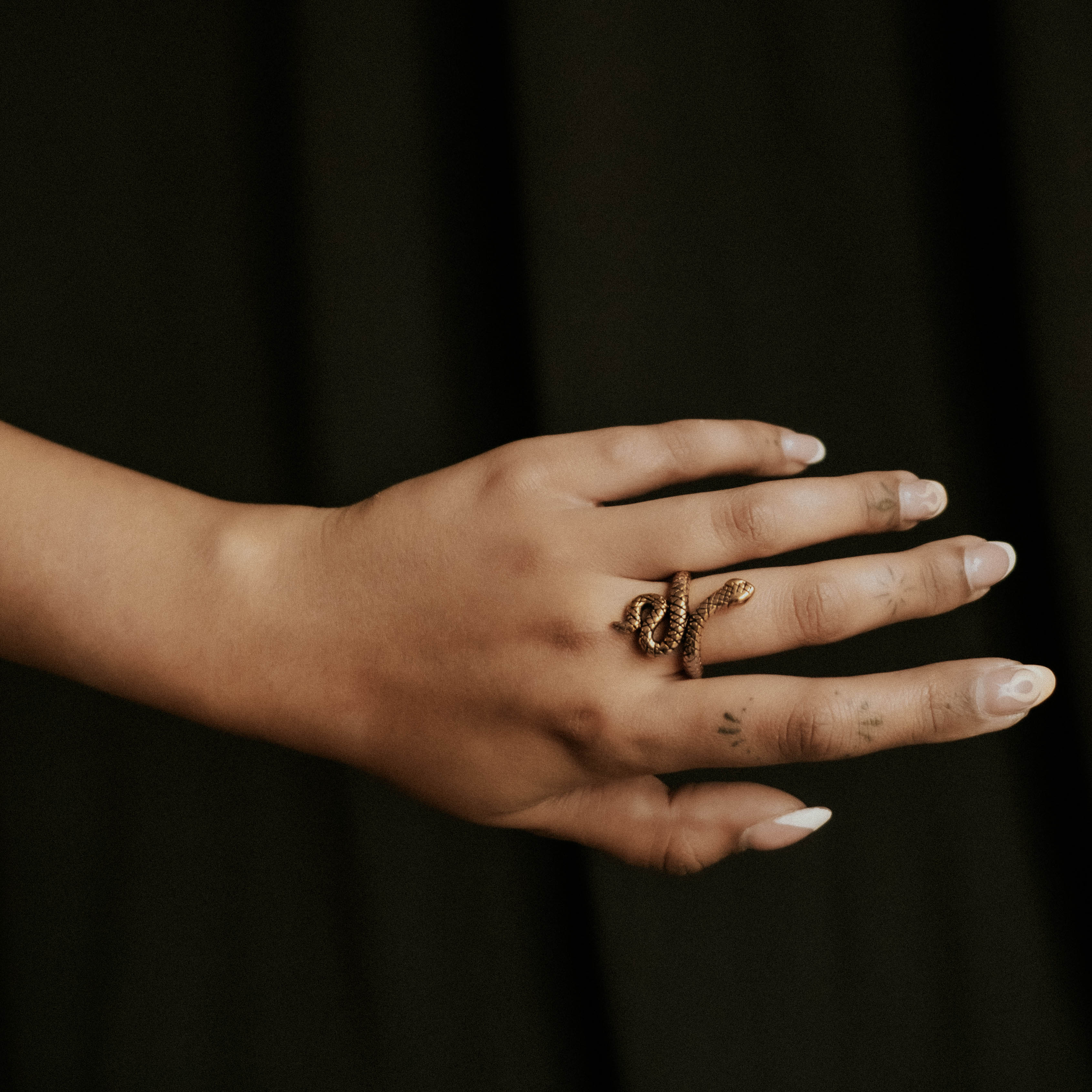 Serpent's Lair Gold Snake Ring