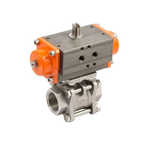 Metalwork - W0900300190 RV-Fluid 2-Way 3-Piece Stainless Steel Ball Valve DN80 Double Acting
