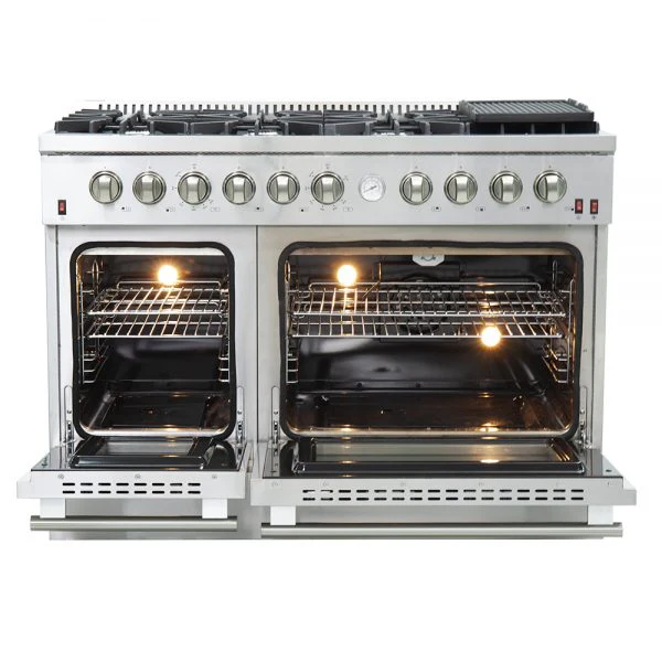 Forno®Alta Qualita 48" Gas Range in Stainless Steel Manual Ignition