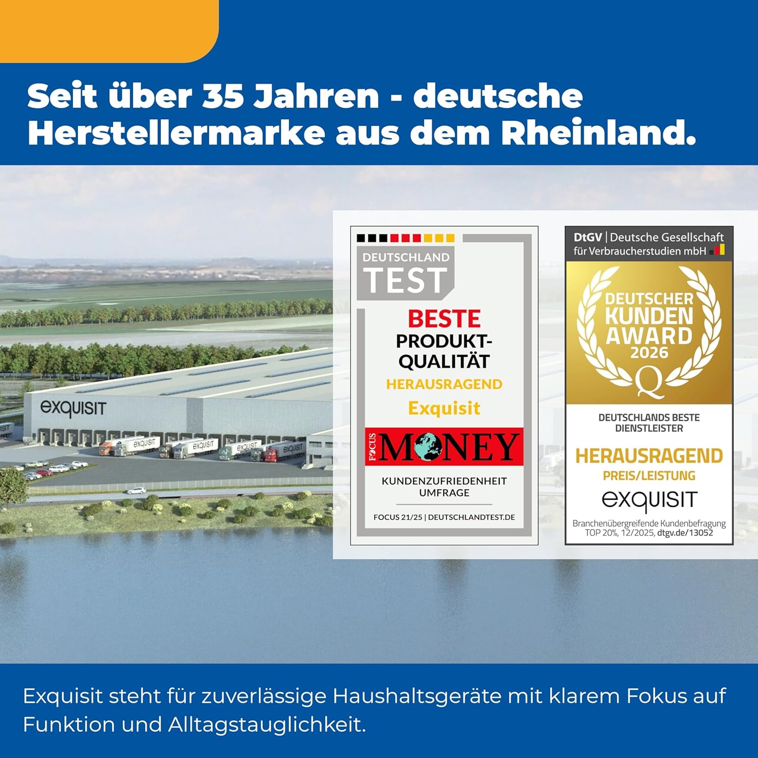 Exquisit Vollraumkühlschrank | 133 l Nutzinhalt, Energieklasse E, 40 dB(A) | kompakte Bauform, LED-Innenbeleuchtung, manuelle Temperaturregelung, Flaschenfach, Gemüseschublade | KS516-V-H-010E weiss