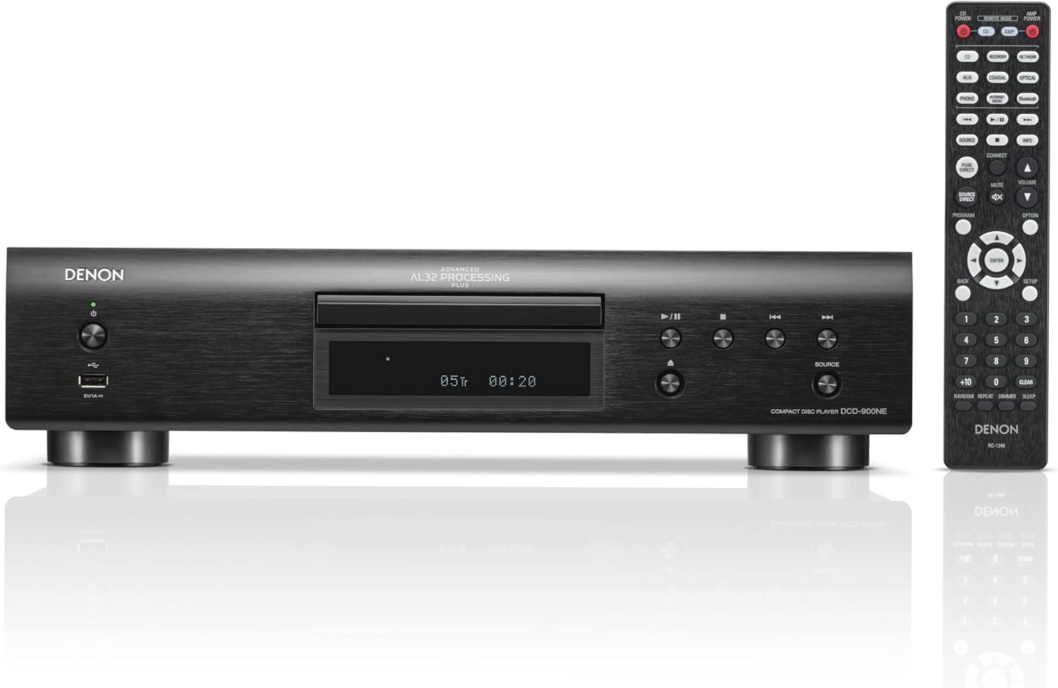 DENON DCD-900NE - Reproductor de CD Hi-Fi (soporta CD, CD-R/RW, MP3, WMA y USB), Color Negro