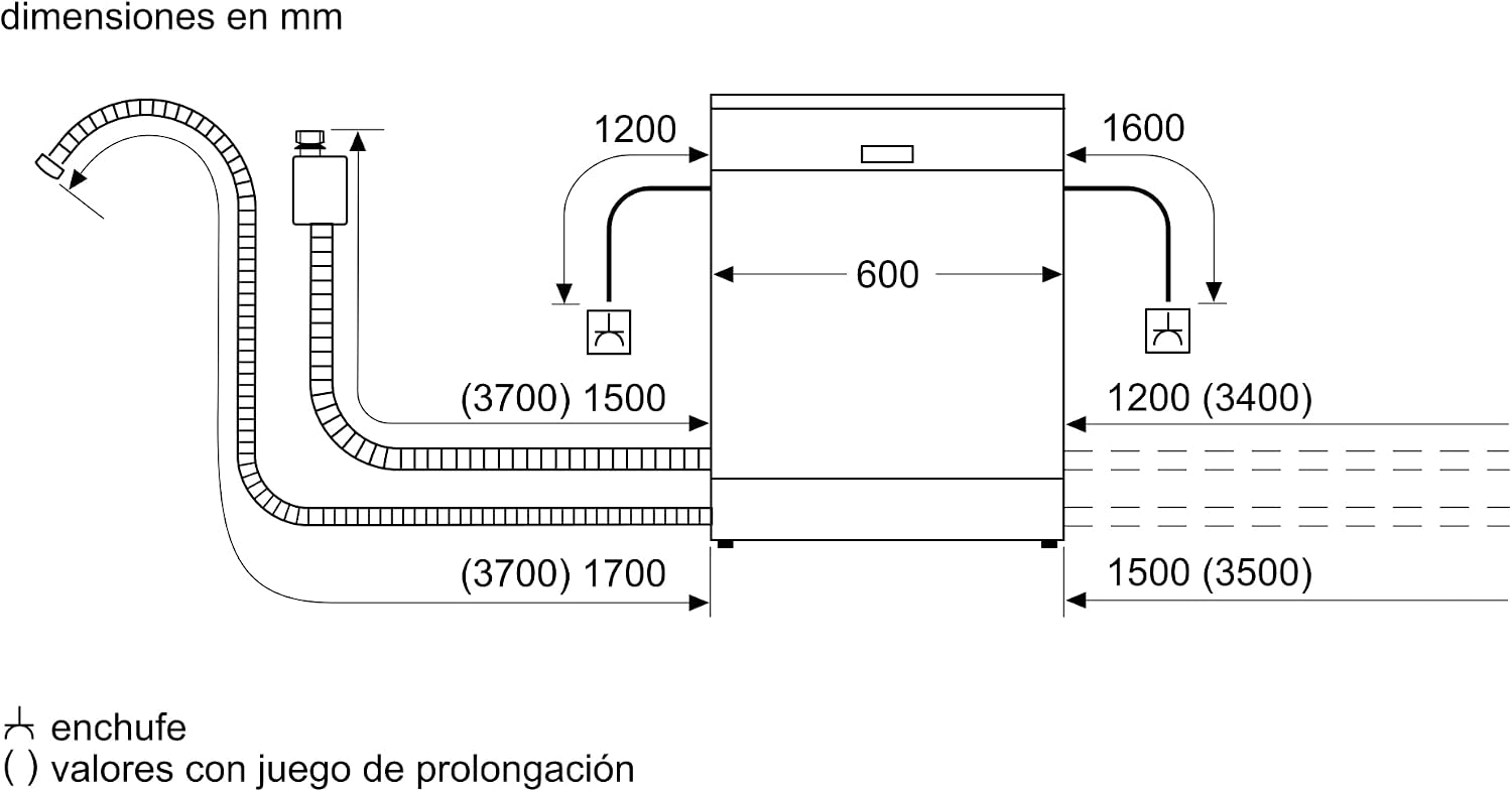 Bosch - Lavavajillas Libre Instalación, Serie 4, 60 cm. de ancho, 13 servicios, Función Extra Secado, Home Connect, Motor Eco Silence, Acero, SMS4HKI07E