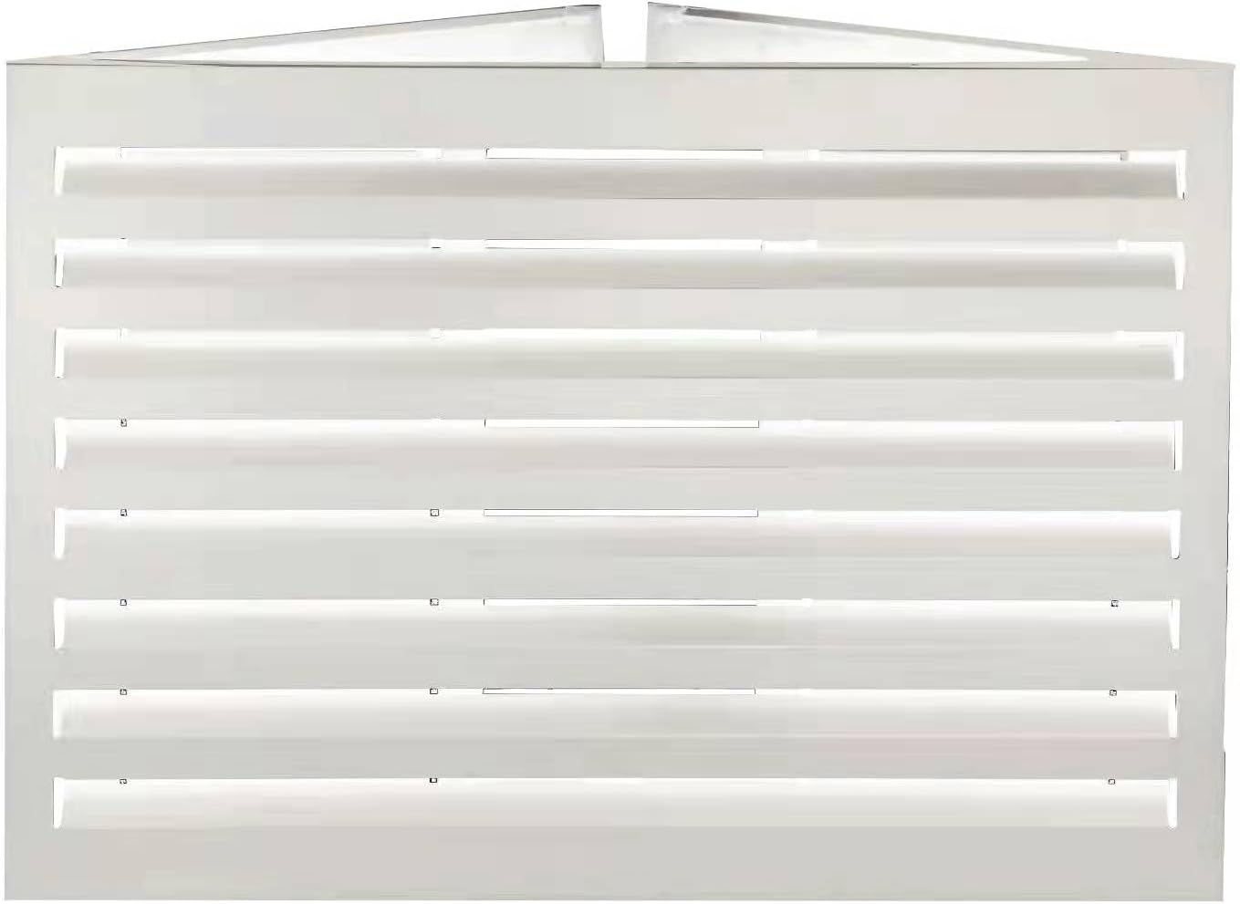 Qventi Abdeckung für Klimaanlage - Anthrazit/Grau - Aluminium - Schutzgitter - Verkleidung - Einfache Montage - Größe S - Außenmaße (LxBxH): 100 x 50 x 75 cm