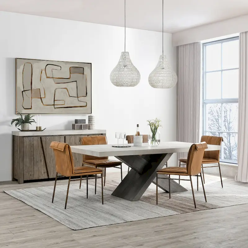 Classic Home Durant 84-Inch Dining Table - Dimensions: 84W x 43D x 30H