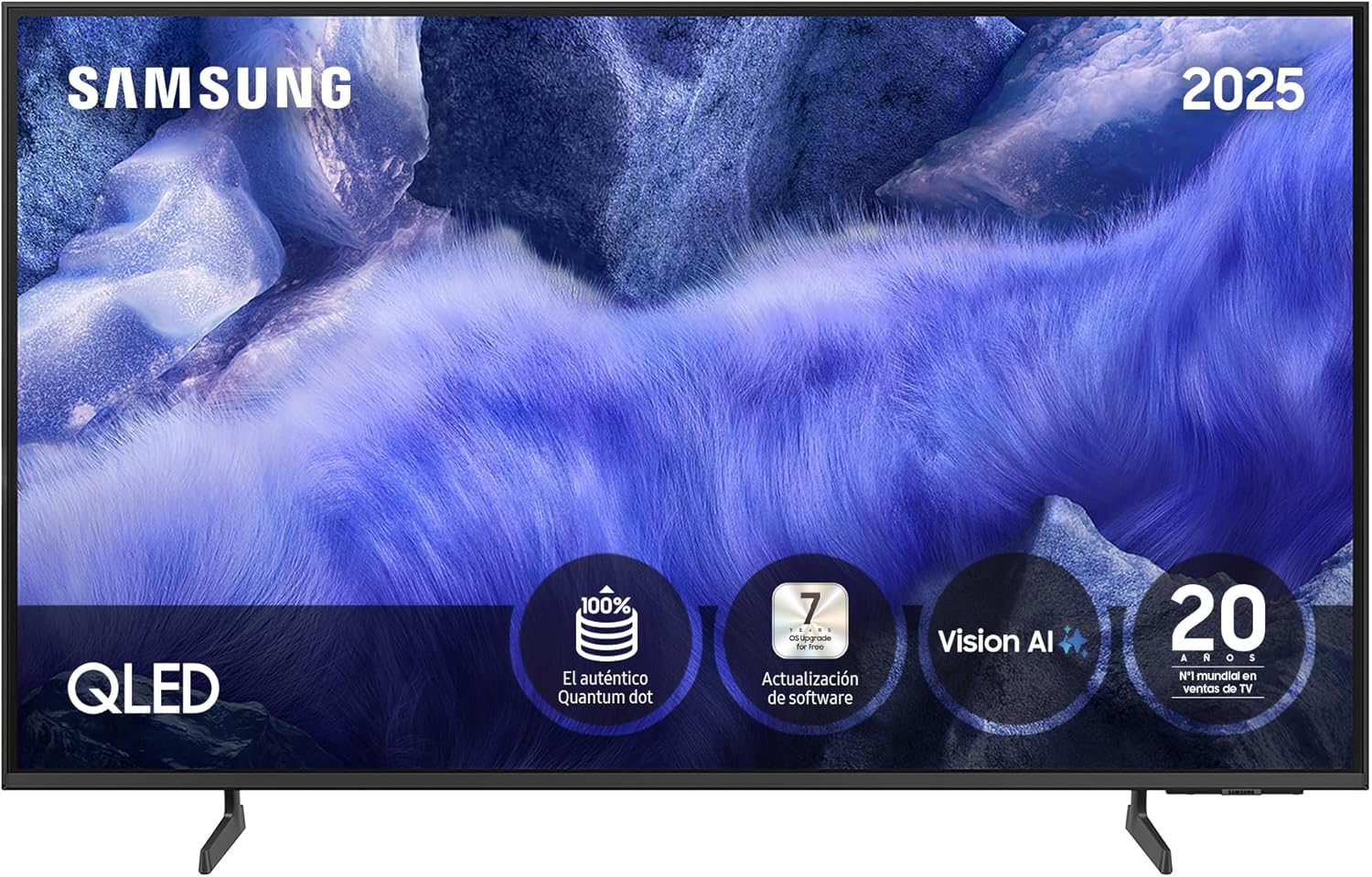 Samsung TV 55 Pulgadas QLED QE1F 4K Smart TV con Vision AI, 100% Volumen de Color con Quantum Dot y más de 500 Canales TV Plus