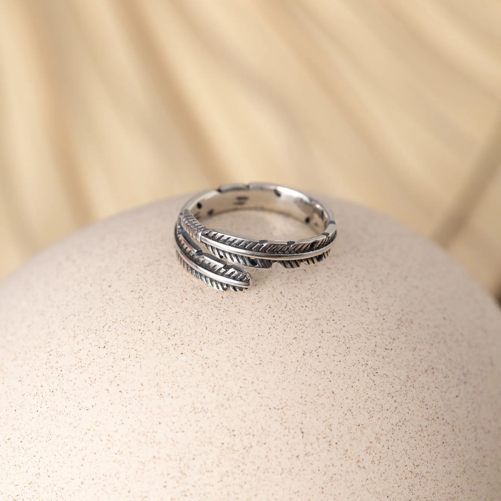 Veer Ring - 925 Sterling Zilver - Verstelbaar - Vrijheid