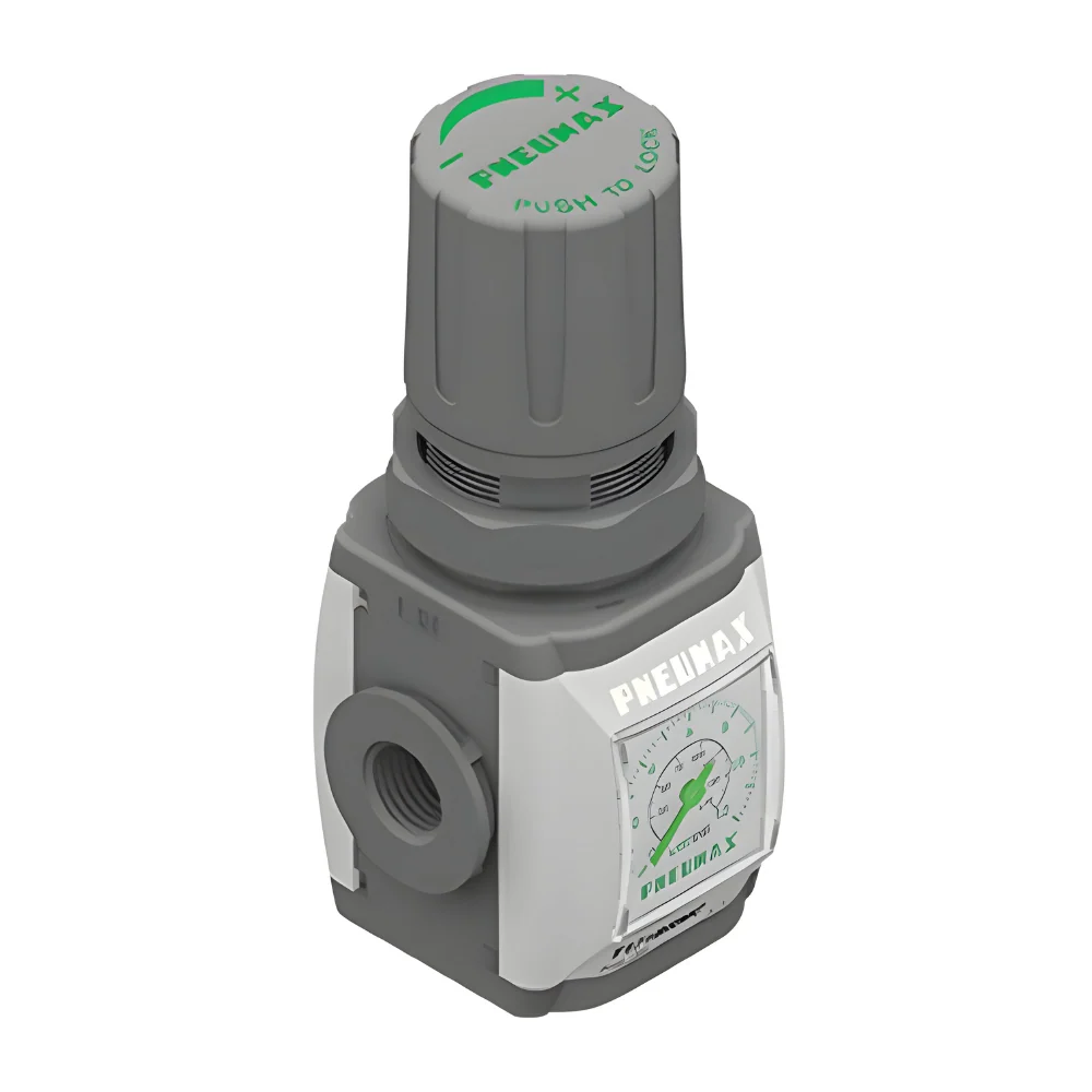 Pneumax N171BRMC G1/4 Regulator 0-8 Bar + Gauge Alu Inserts