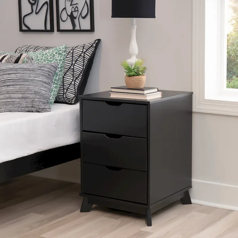 Purcell Pine Wood 3-Piece Bedroom Set with 6-Drawer Dresser and 3-Drawer Nightstands (Set of 2)