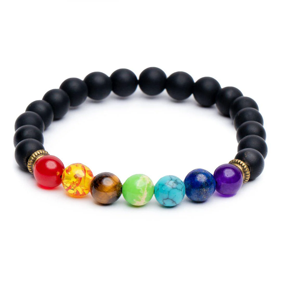 Badu Chakra Armband - Frosted Onyx - Concentratie