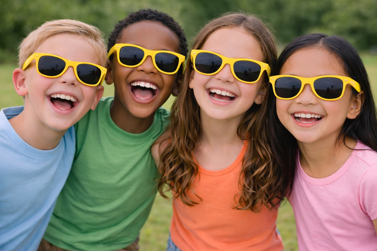 Kids Yellow Sunglasses Ages 3-9 | 400