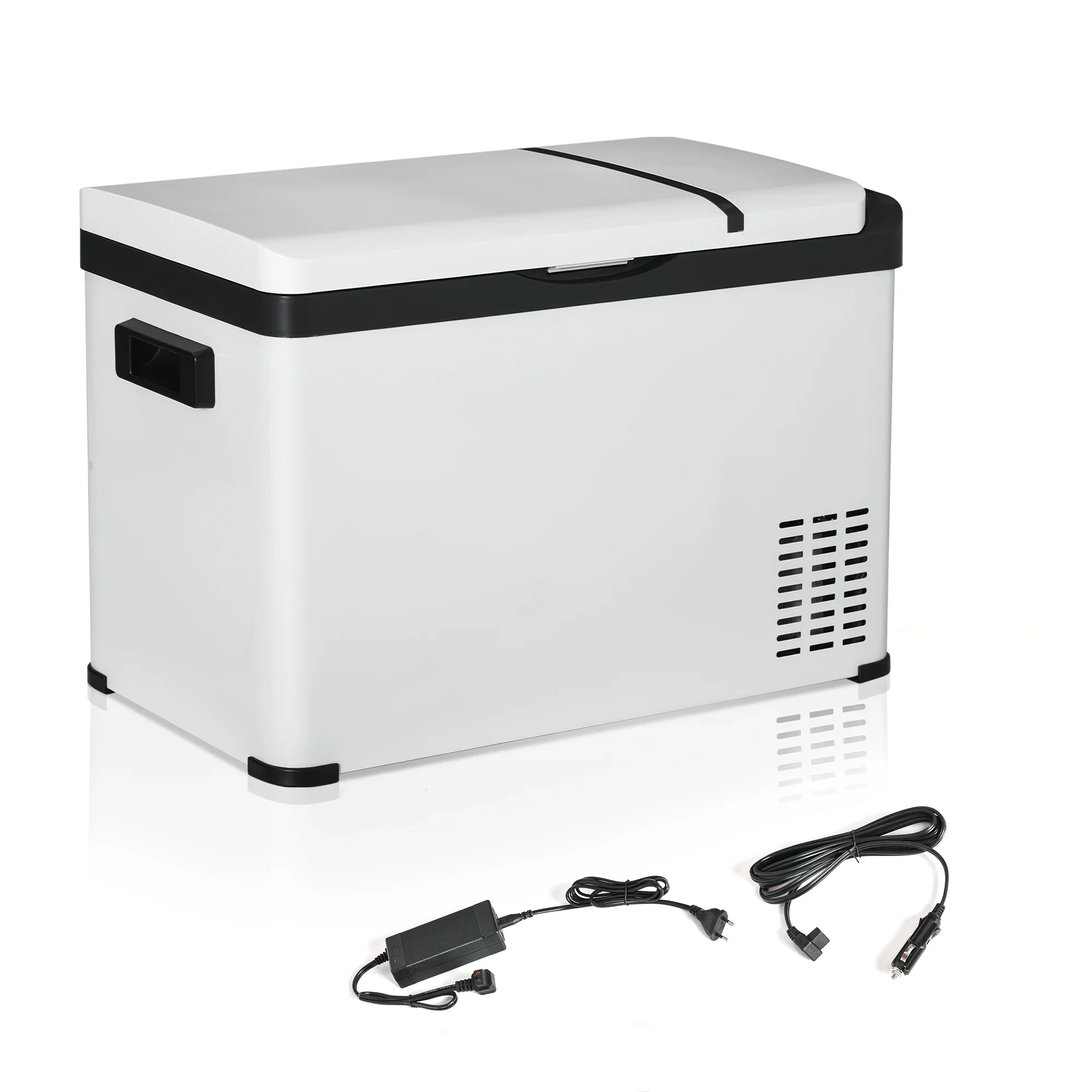 Outsunny Auto-Koelkast Compressor LCD-paneel Batterijbescherming Wit