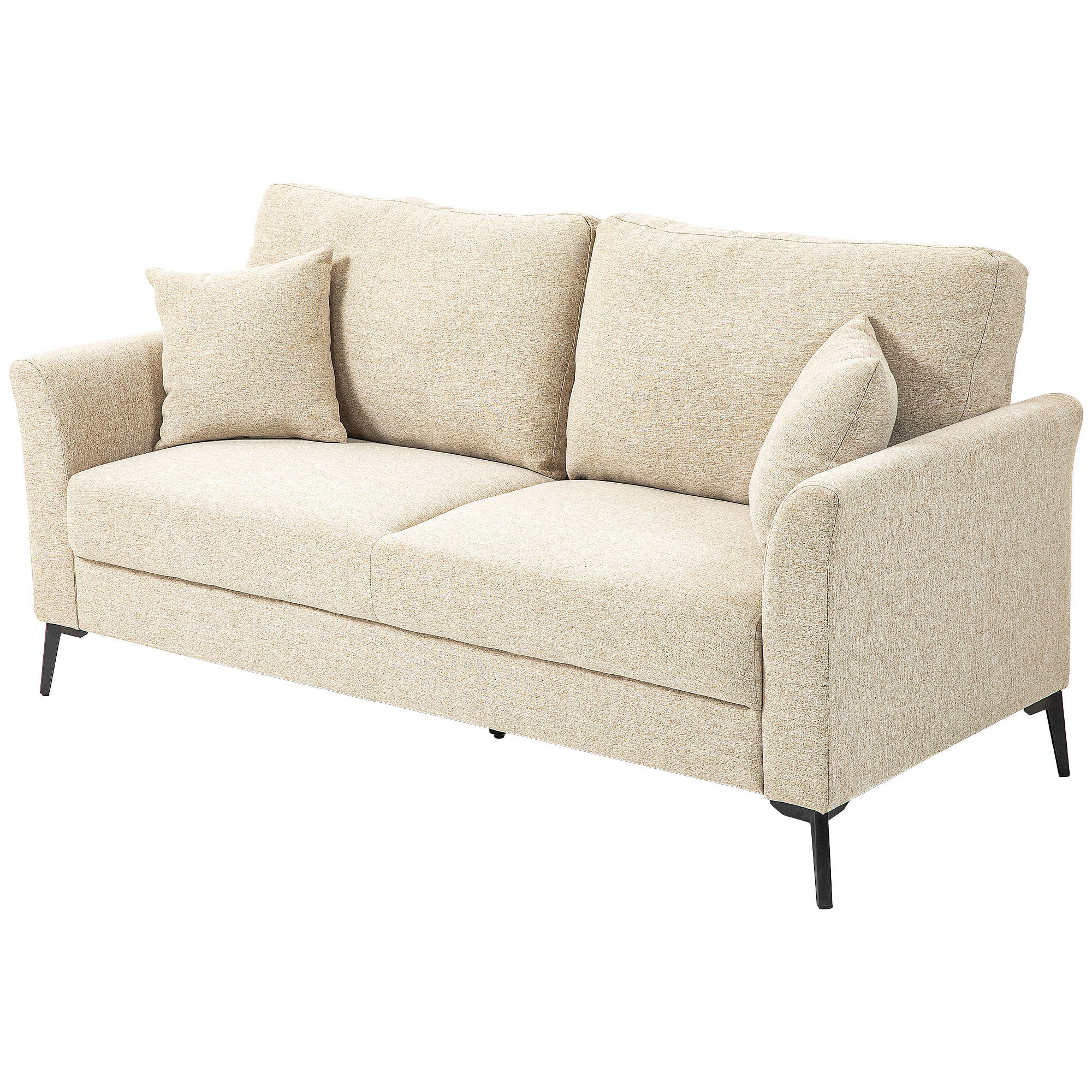 HOMCOM 2-zitsbank comfortabele bekleding afneembare kussens Beige