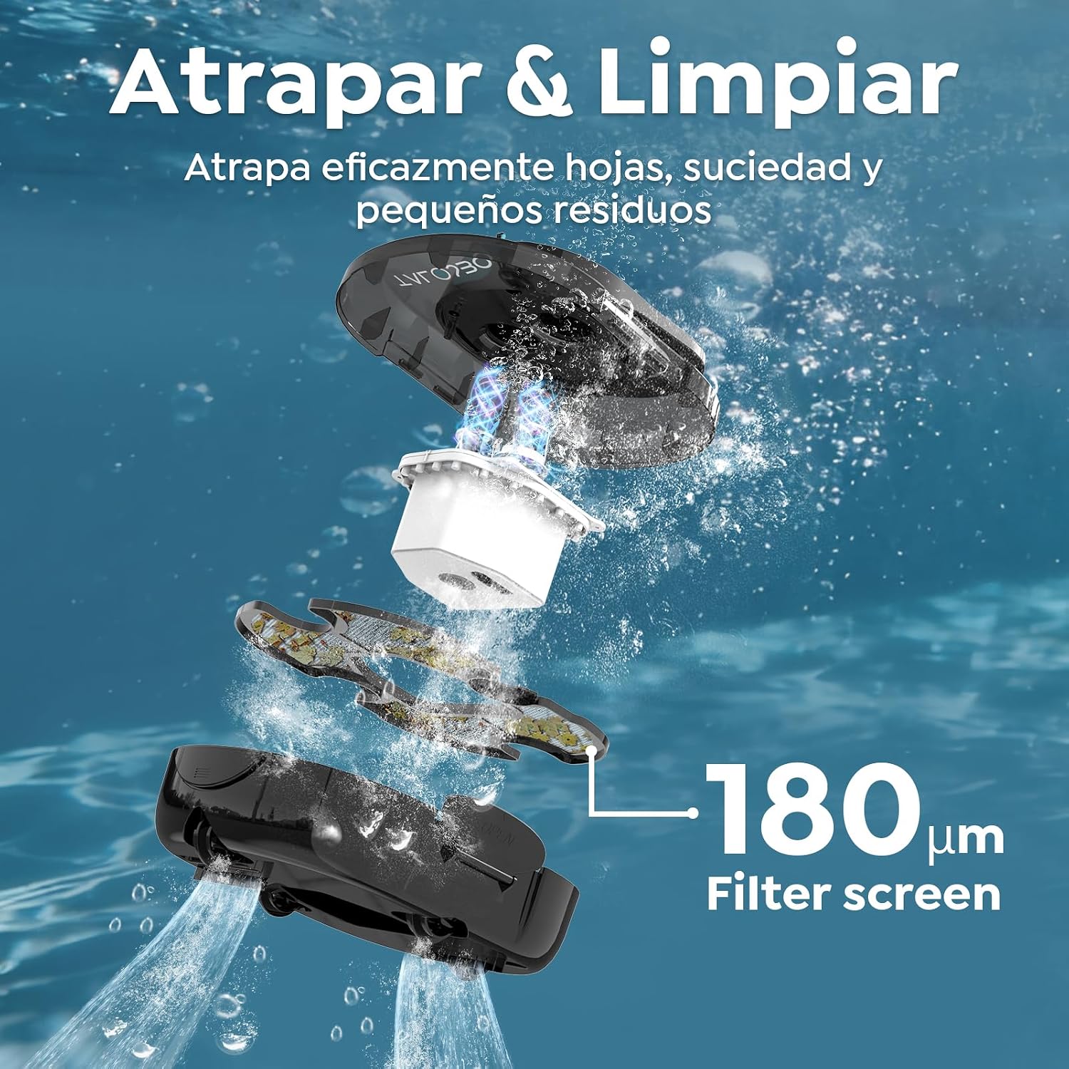 (2026 Upgrade) S1PRO Robot Piscina, Doble Motor Robot Limpiafondos Piscina Sin Cable, 120 Min de Limpieza, Carga en 2.5h, Autoaparcable, para Piscinas de Fondo Plano 100 m²