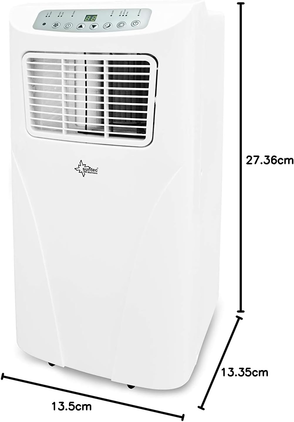 SUNTEC Mobiles Klimagerät Impuls 2.6 Eco R290 – Klimaanlage mobil und leise mit Abluftschlauch – Kühler & Entfeuchter für Räume bis 34 qm – Mobile Kühlung für Wohnung & Büro – 9.000 BTU | 2600 Watt