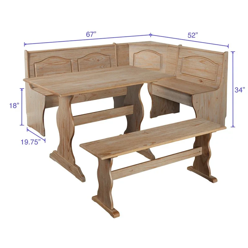 Simple Living Knox Nook 3-piece Dining Set