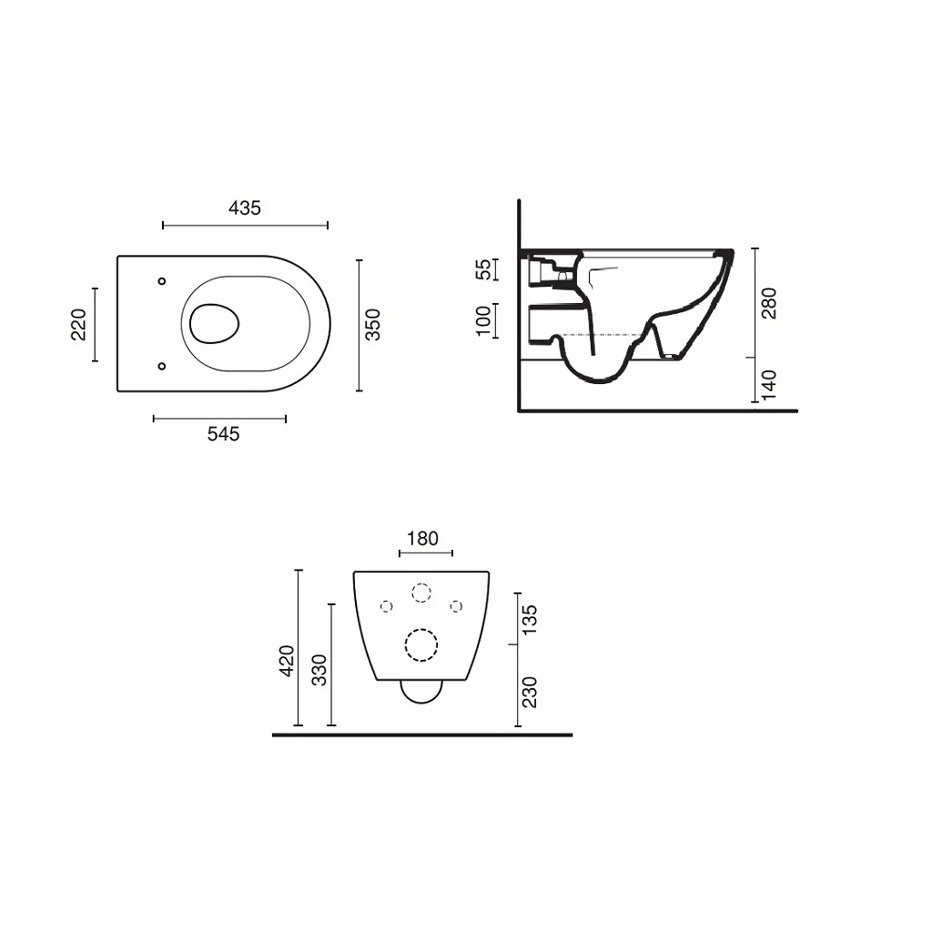 2025 Catalano Sfera 54 Newflush ECO Conjunto WC suspendido + Tapa blanca