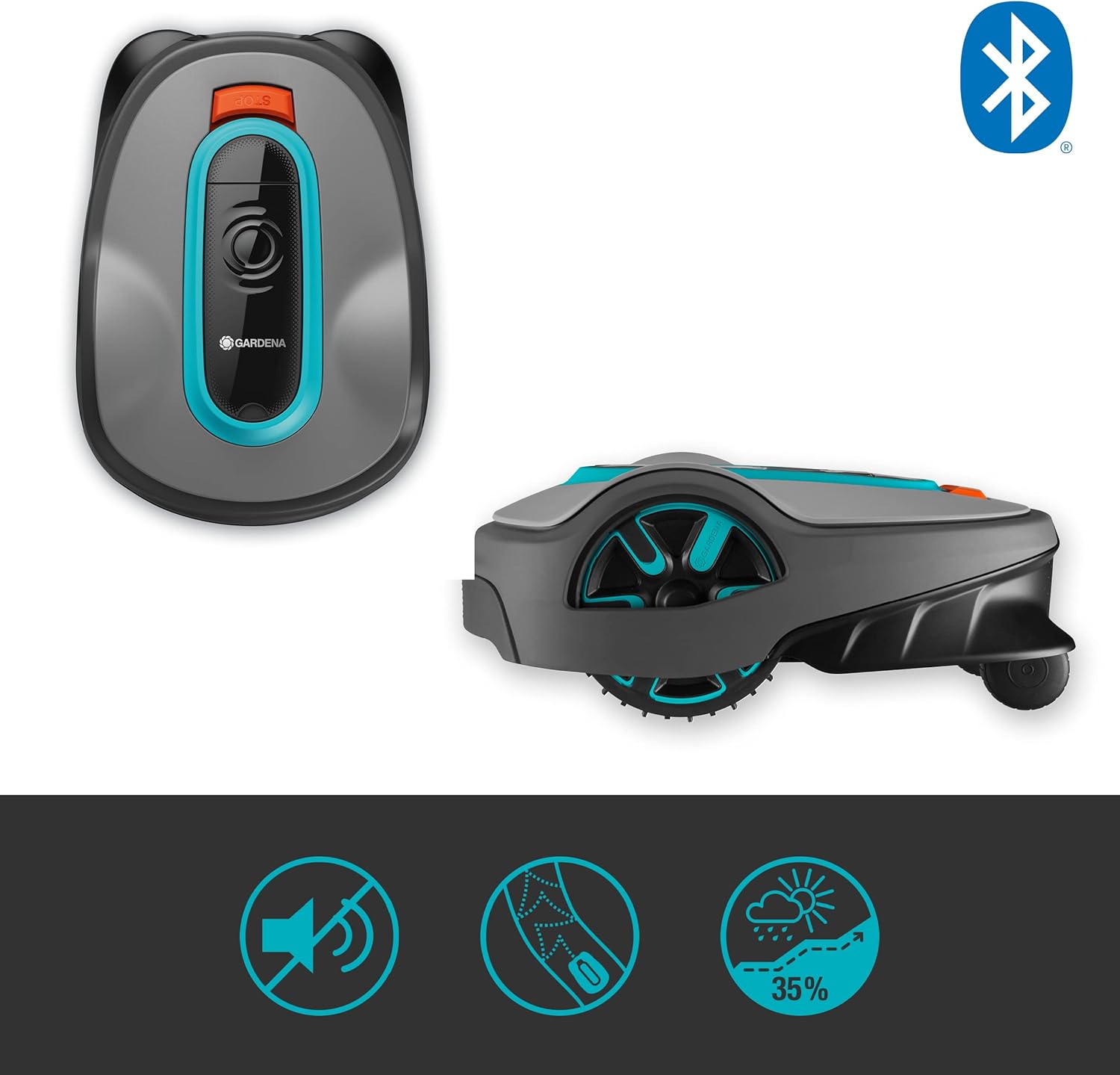 Gardena Mhroboter SILENO minimo 500 m: intelligenter Rasenmher mit optimaler Konnektivitt, mit Gardena Bluetooth App programmierbar, DE-Version (15202-20)