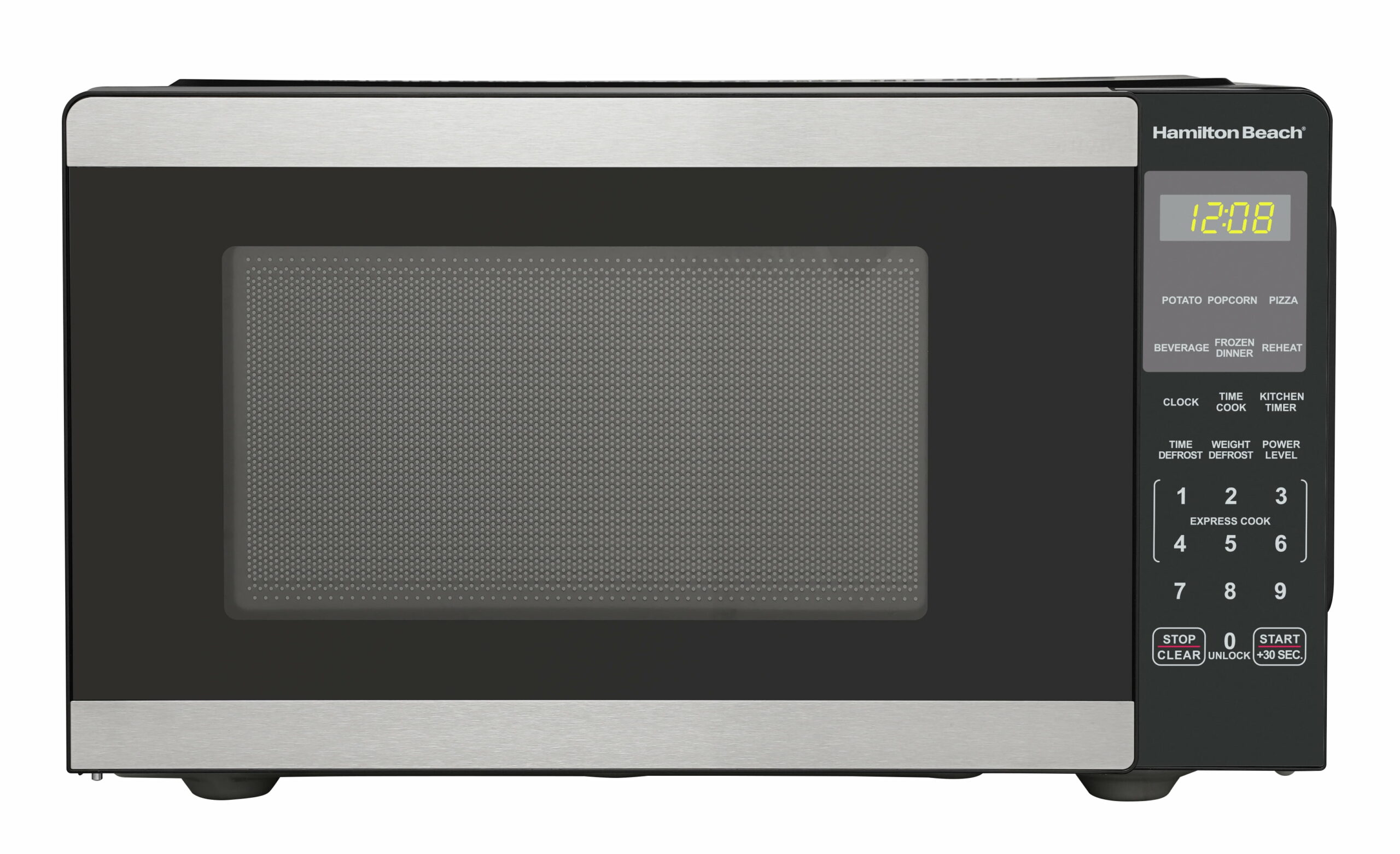 Hamilton Beach 0.9 Cu Ft 900W Stainless Steel Countertop Microwave Oven