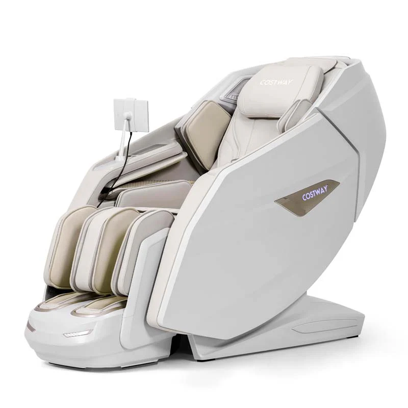Health Detection Zero Gravity Full Body Massage Chair with 4D Dual Roller System Flexible Track, Heart Rate Monitor, Fragrance Therapy, Voice Control