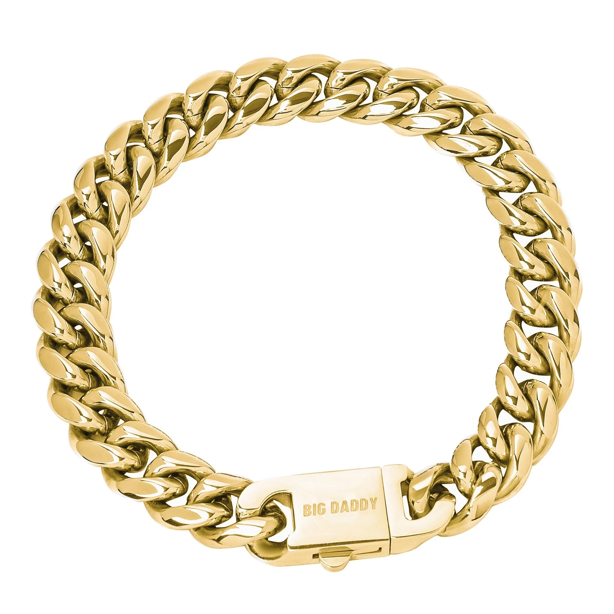 Big Daddy 12MM Cuban Link 18K Gold Bracelet 9 Inch (Defect)