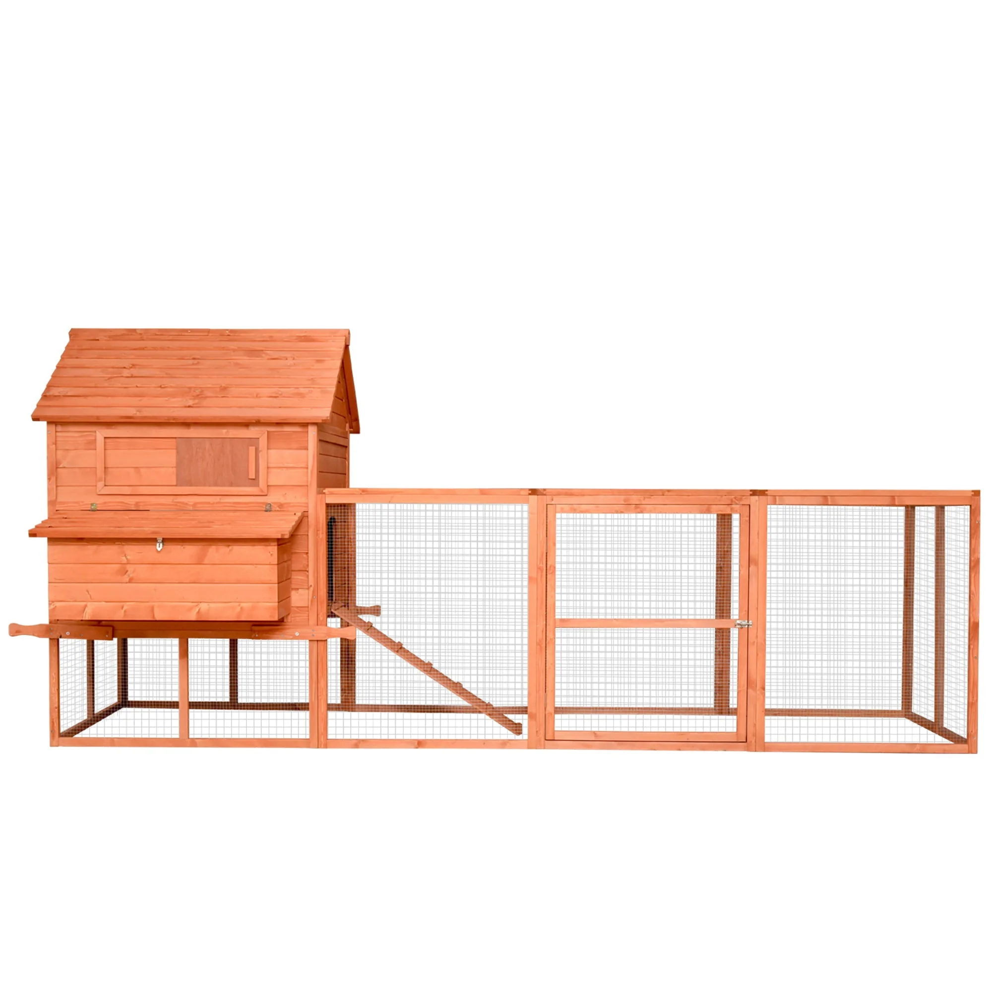2025 Casa para Gallinas PawHut Grande con Corral, Casa para Patos, Gallinas y Aves de Corral